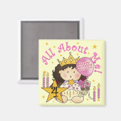 Aimant Princess All About Me 4th Birthday Tshirts (Recto/Verso)