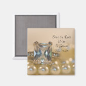 Aimant Princess Diamond Ring Pearls Wedding Enregistrer l (Recto/Verso)