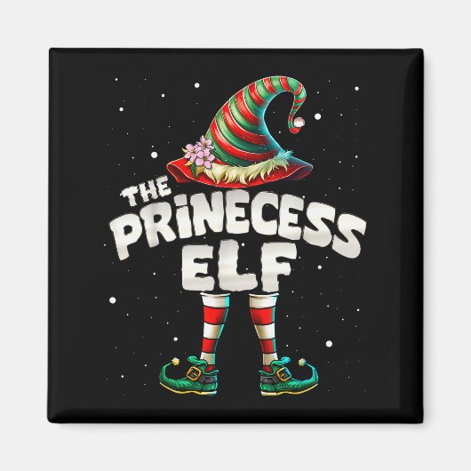 Aimant Princess Elf Family Matching Group Christmas Girls (Devant)
