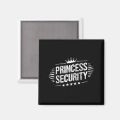 Aimant Princess Security Boys Brother Retro Anniversaire  (Recto/Verso)