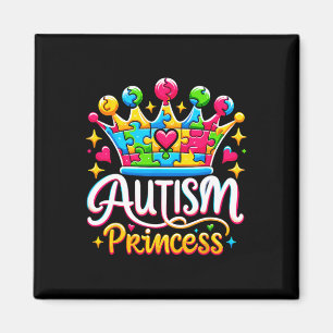 Aimant Princesse autisme Reine de la sensibilisation à l'