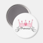Aimant Princesse Avec Couronne - Personnalisable (Recto/Verso)