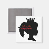 Aimant Princesse Big Soeur Meilleur Ami (Recto/Verso)