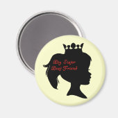 Aimant Princesse Big Soeur Meilleur Ami (Recto/Verso)
