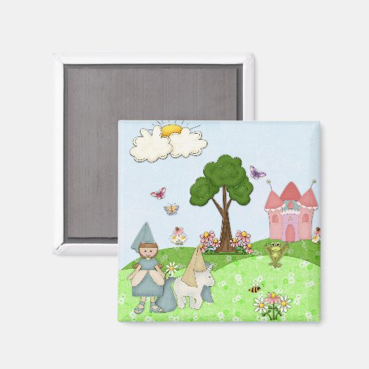 Aimant Princesse - cheveux Brown (Recto/Verso)