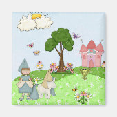 Aimant Princesse - cheveux Brown (Devant)