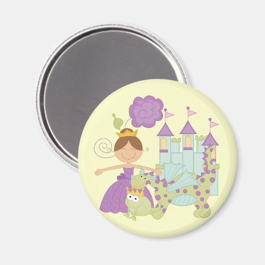 Aimant Princesse de brune (Recto/Verso)