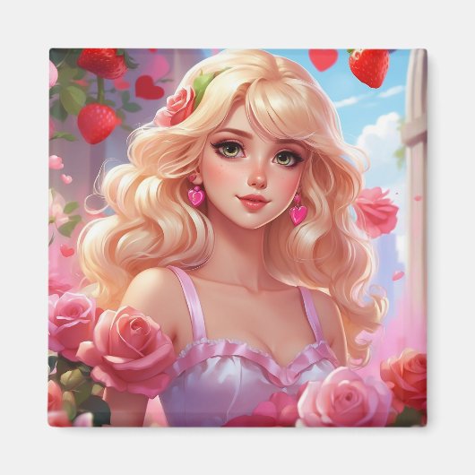 Aimant Princesse de printemps (Devant)
