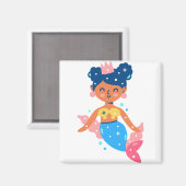 Aimant princesse de sirène souriante (Recto/Verso)