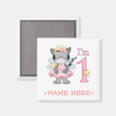 Aimant Princesse Kitty 1er anniversaire (Recto/Verso)
