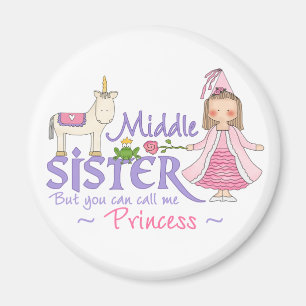Aimant Princesse Middle Sister de licorne