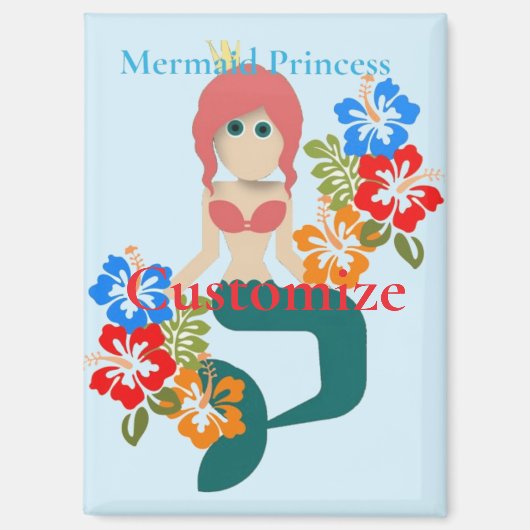 Aimant Princesse Sirène Roux Thunder_Cove (Recto)