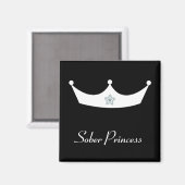 Aimant princesse Sober à couronne blanche (Recto/Verso)