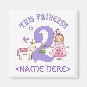 Aimant Princesse Unicorn 2e anniversaire