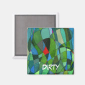 Aimant "Principalement des Verts" Lave-vaisselle Abstrait (Recto/Verso)