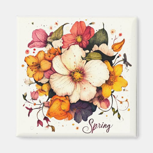 Aimant Printemps 2025 Fleurs (Devant)