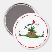 Aimant Printemps de la Fête de la marmotte (Recto/Verso)