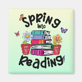 Aimant Printemps En Lecture (Devant)