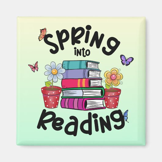 Aimant Printemps En Lecture (Devant)