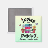Aimant Printemps En Lecture Brenda K Davies Livres (Recto/Verso)