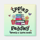 Aimant Printemps En Lecture Brenda K Davies Livres (Devant)