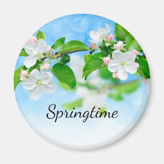Aimant Printemps (fleurs de pomme) (Devant)