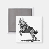 Aimant Printemps Schäferhund (Recto/Verso)