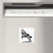 Aimant Printemps Schäferhund (In Situ (Lave-vaisselle))