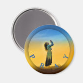 Aimant Prions pour rendre la vie meilleure (Recto/Verso)