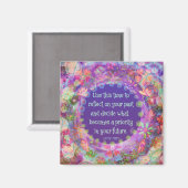 Aimant Priorités Citation Futur Plutôt Violet Floral (Recto/Verso)