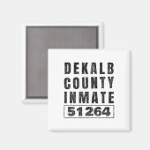 Aimant Prison Détenu Costume Halloween Dekalb Comté Geor (Recto/Verso)