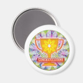 Aimant PRIX Artistique : FÉLICITATIONS textuelles (Recto/Verso)