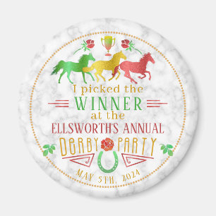 Aimant Prix coloré de gagnant de partie de jour de Derby