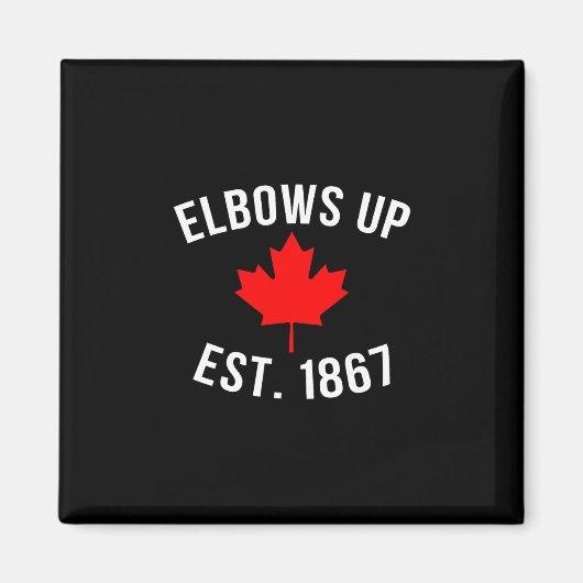Aimant Pro Canada les coudes levés Établis en 1867 (Devant)