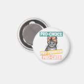 Aimant Pro-Choice, Pro-Féminisme, Pro-Cat | AMOUREUX DES (Recto/Verso)