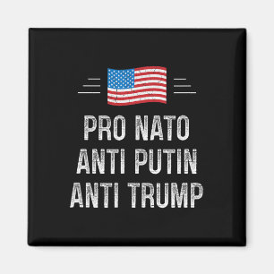 Aimant Pro Otan - Anti Poutine - Anti Trump - Style Rétro