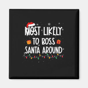 Aimant Probablement Boss Père Noël Autour De Noël Fun Xma
