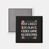 Aimant Probablement Jouer Jeu Vidéo Famille Correspondant (Recto/Verso)