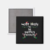 Aimant Probablement Santas Favorite Noël Noël Match de fa (Recto/Verso)