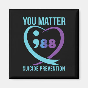 Aimant Problème du coeur 988 Sensibilisation à la prévent