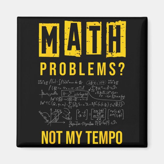 Aimant Problèmes de maths_ Pas de blagues de papa sur le (Devant)