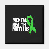 Aimant Problèmes de santé Ruban vert Sensibilisation en s (Devant)