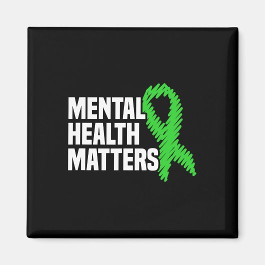 Aimant Problèmes de santé Ruban vert Sensibilisation en s (Devant)