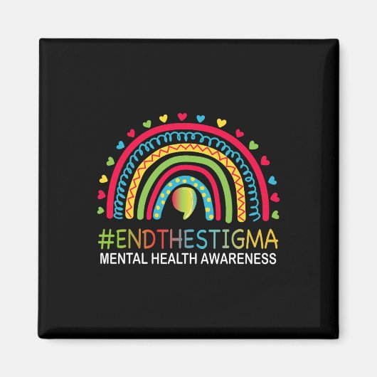 Aimant Problèmes Finissent La Stigmatisation Rainbow Boho (Devant)