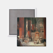 Aimant Procession à la cathédrale de Séville, 1833 (huile (Recto/Verso)