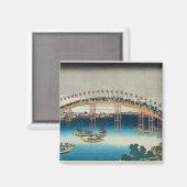 Aimant Procession au-dessus d'un pont (impression en bois (Recto/Verso)