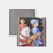 Aimant Procession de Magus Melchior, Cheval, Chat sauvage (Recto/Verso)