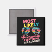 Aimant Procrastinator Gift Funny Summer Quote Lazy Lifest (Recto/Verso)