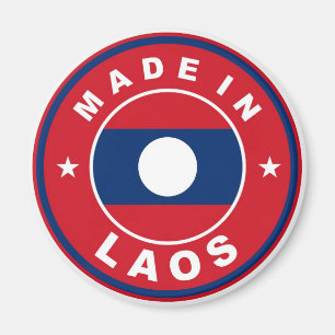 Aimant produit fabriqué au laos drapeau pays étiquette ro
