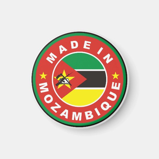 Aimant produit fabriqué au mozambique pays étiquette de p (Devant)